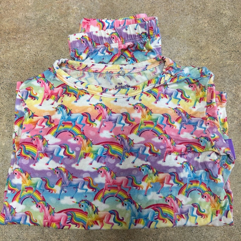 Posh Peanut Rainbow Unicorn Pajama Set